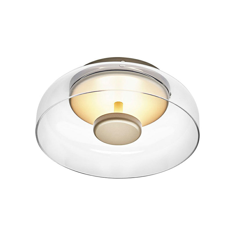 Bernstein- und Rauchgraue Glas-LED-Leuchte für moderne Innenräume | Temsk