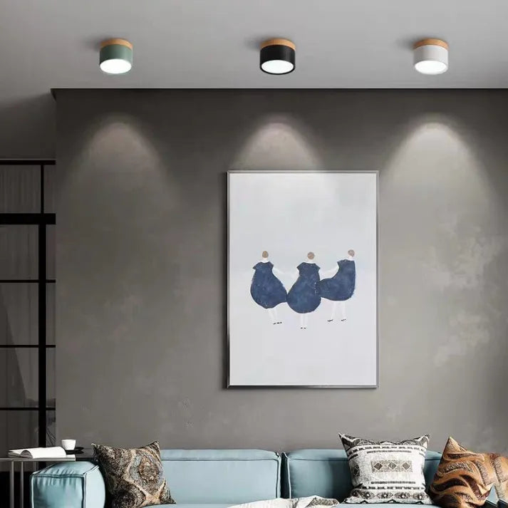 Virel Nordic LED Ceiling Light Minimalist Cylindrical Fixture | Snurv | Temsk