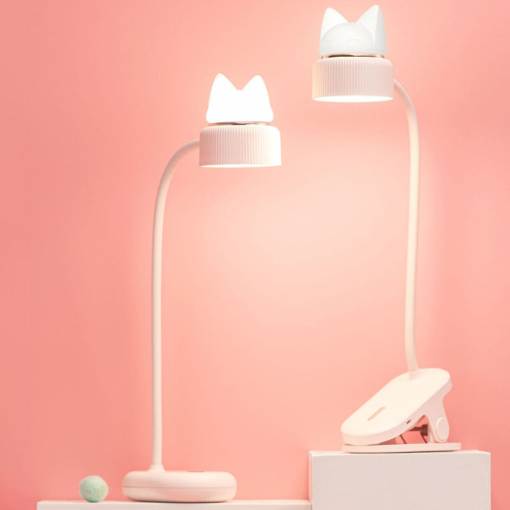 LED lampa LumaClip s klipem ve tvaru kočičích uší pro domácí kancelář a pohodlí očí | Temsk