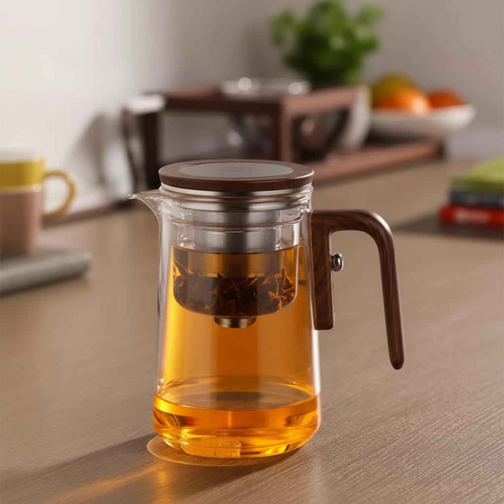 Clear Glass Teapot With Infuser For Loose Leaf Tea Brewing | Temsk