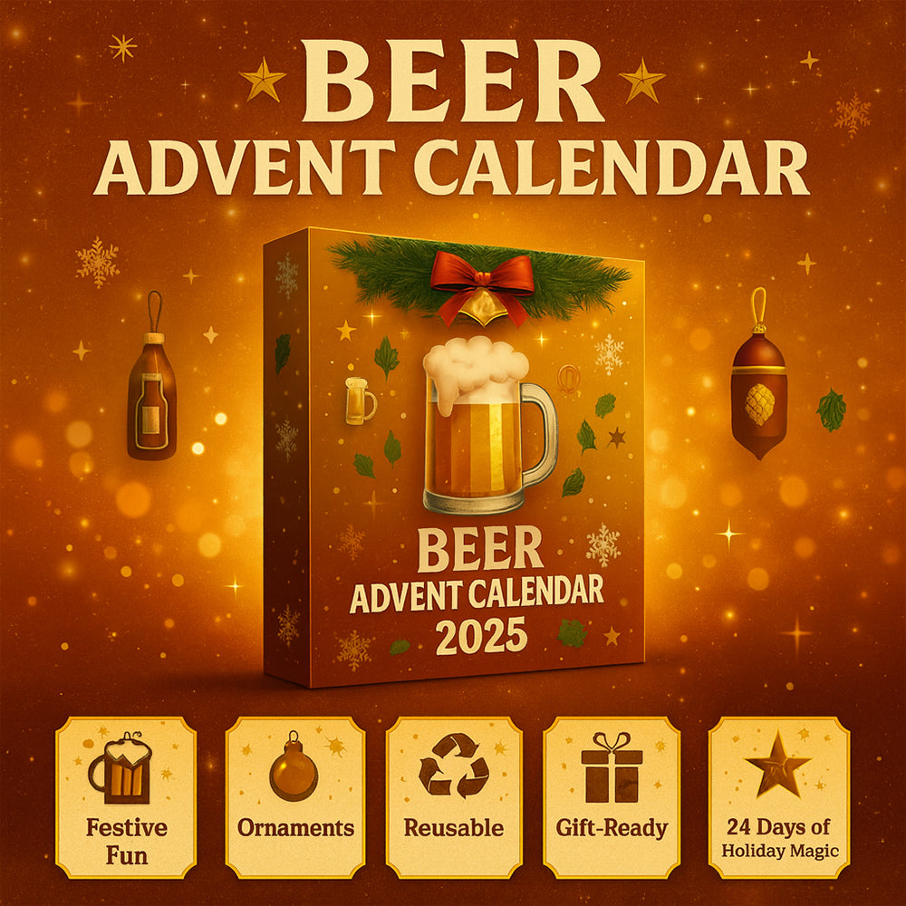 Beer Style Advent Calendar Mini Bottle Ornaments For Holiday Decor | Temsk