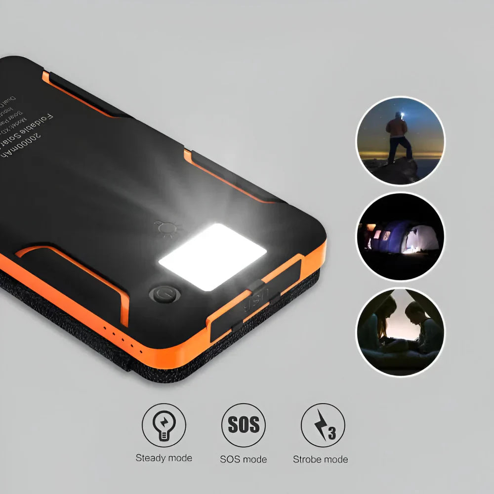 Foldable Solar Power Bank For Travel And Outdoor Charging | Temsk