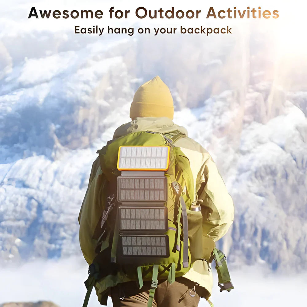 Foldable Solar Power Bank For Travel And Outdoor Charging | Temsk