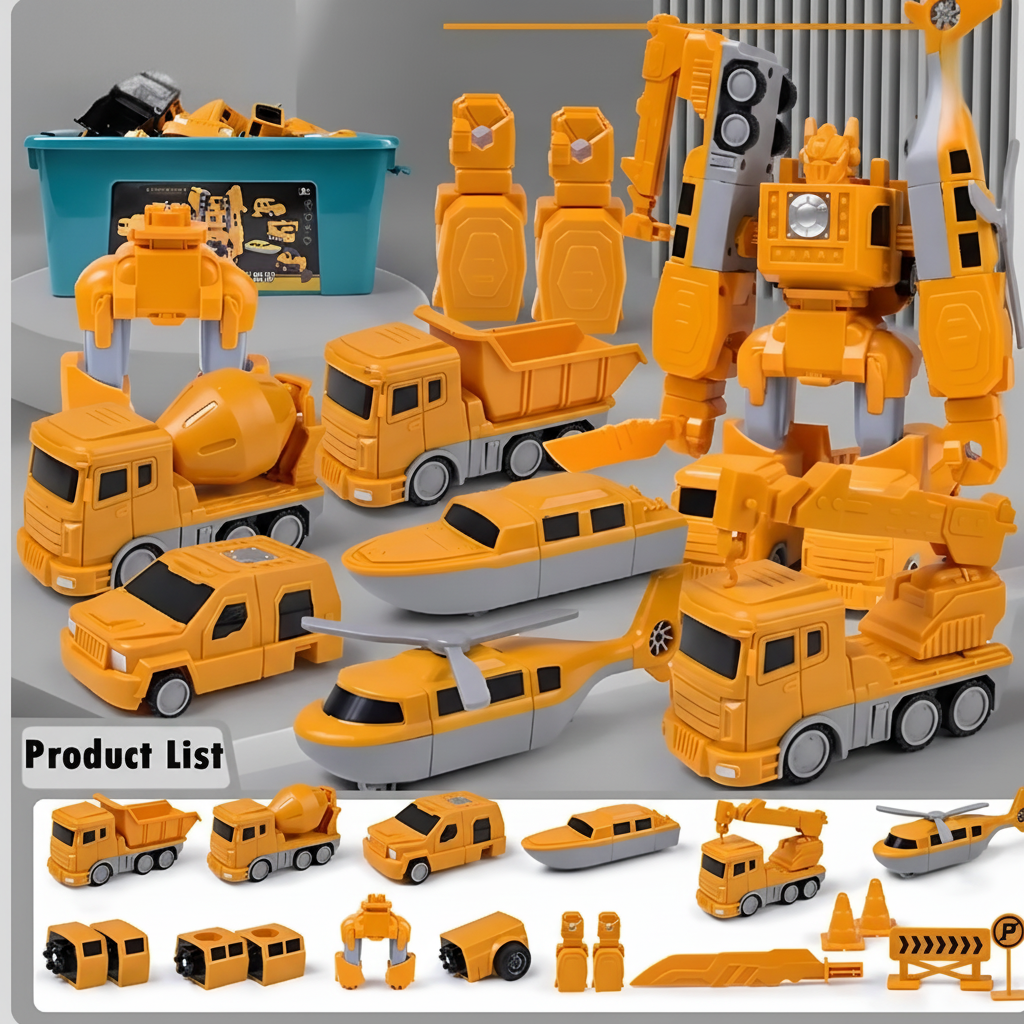 Magnetisches Fahrzeug-Bausteine-Set für kreatives Kinderspiel | Temsk