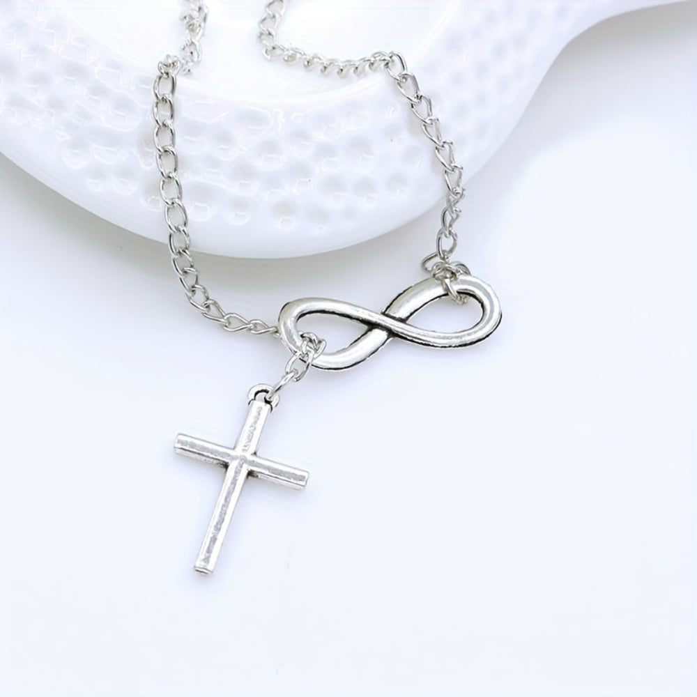 Vintage Style Silver Cross Necklace For Mothers Day Gift | Temsk