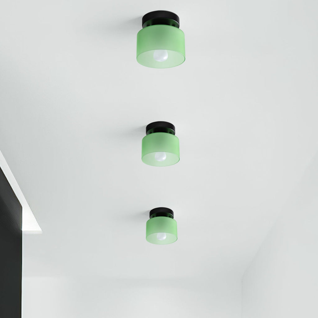 Amber glas retro loftslampe E27/E26 til køkken, gang og stue | Temsk