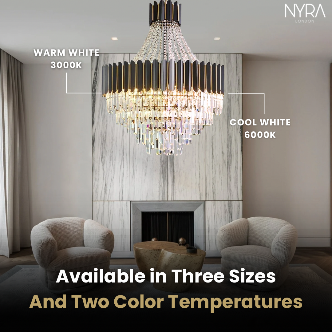 Selara Crystal Chandelier With K9 Crystal Modern LED Pendant Light | Temsk