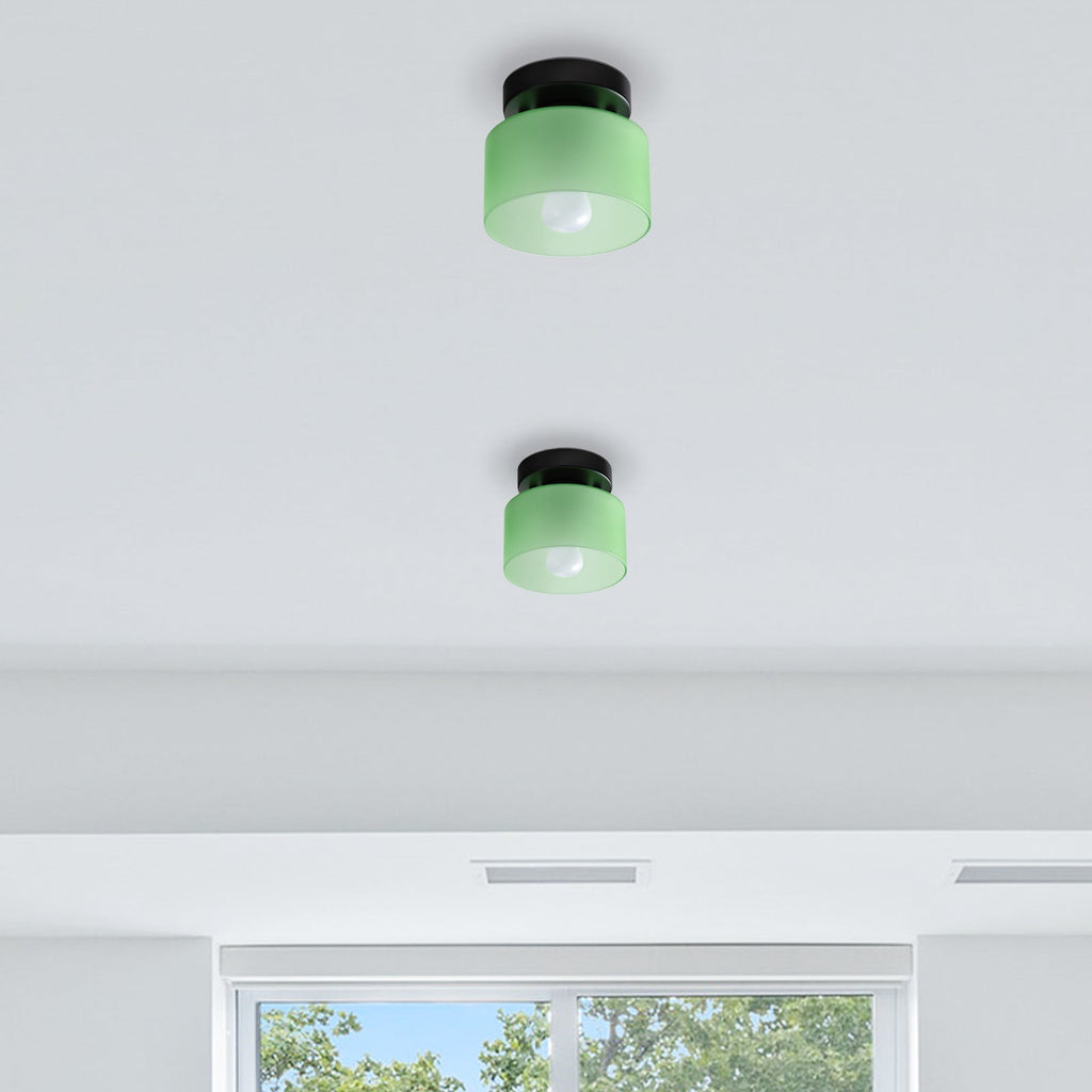 Amber glas retro loftslampe E27/E26 til køkken, gang og stue | Temsk