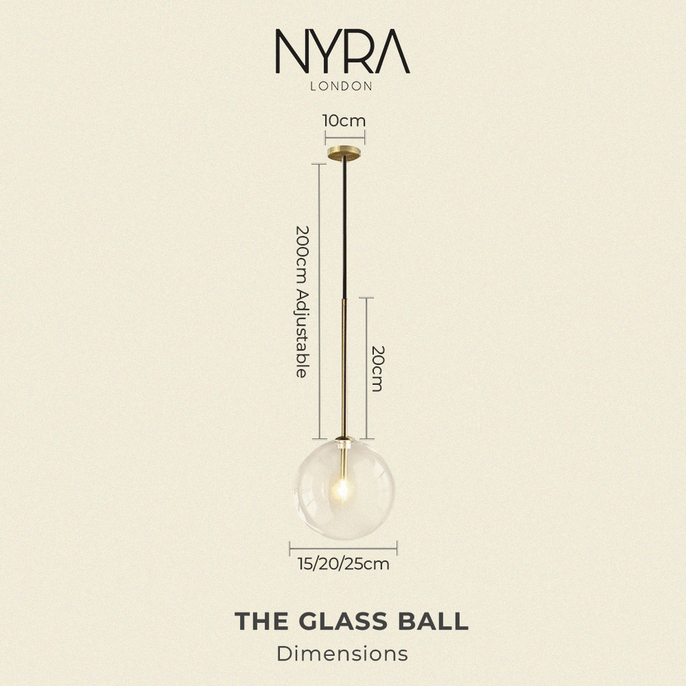 Lunel Glass Ball Pendant Light for Nordic Modern Homes | Temsk