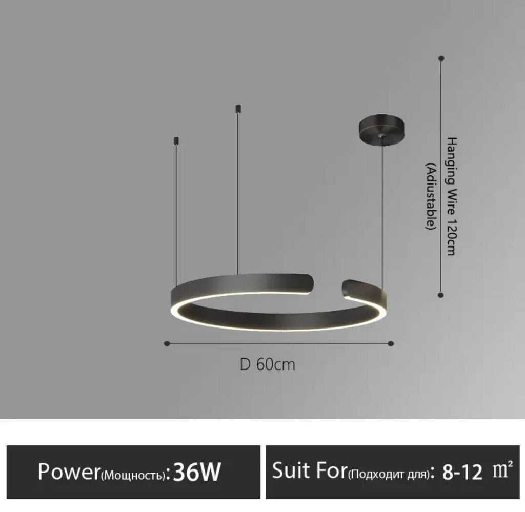 Astraelle Nordic Ring Chandelier for Modern Living Spaces | Temsk