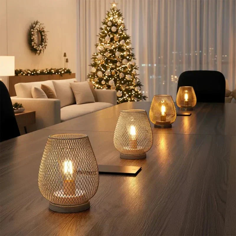 NovaLume Wireless Metal Table Lamp With Warm LED Edison Light For Cozy Rooms | Temsk