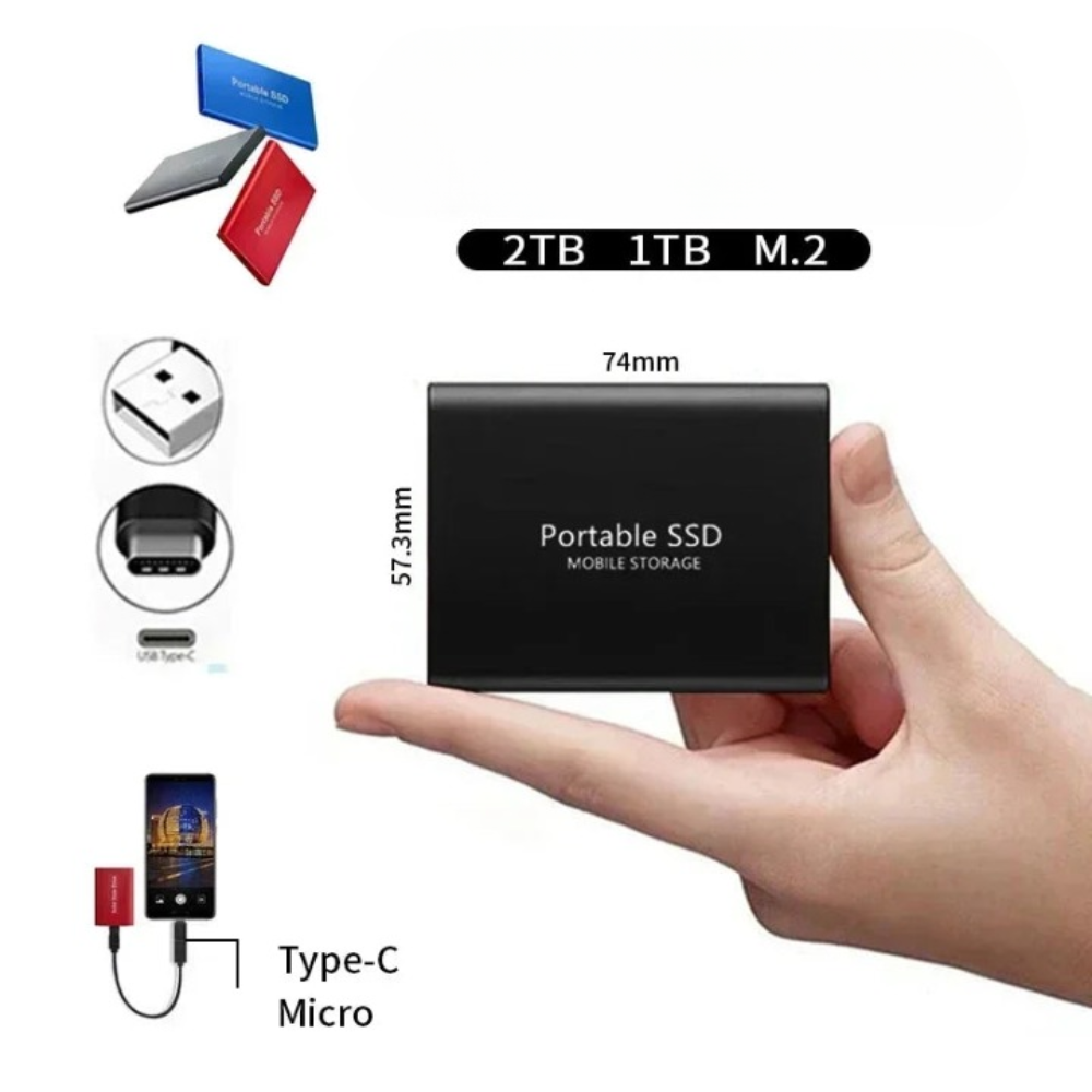 512GB USB C přenosné SSD pro rychlé externí ukládání | Temsk