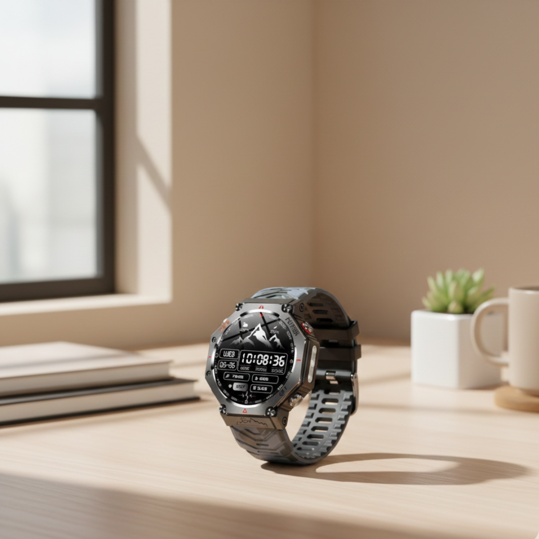 AMOLED GPS Smartwatch Waterproof Outdoor Watch With Compass And Altimeter | Temsk