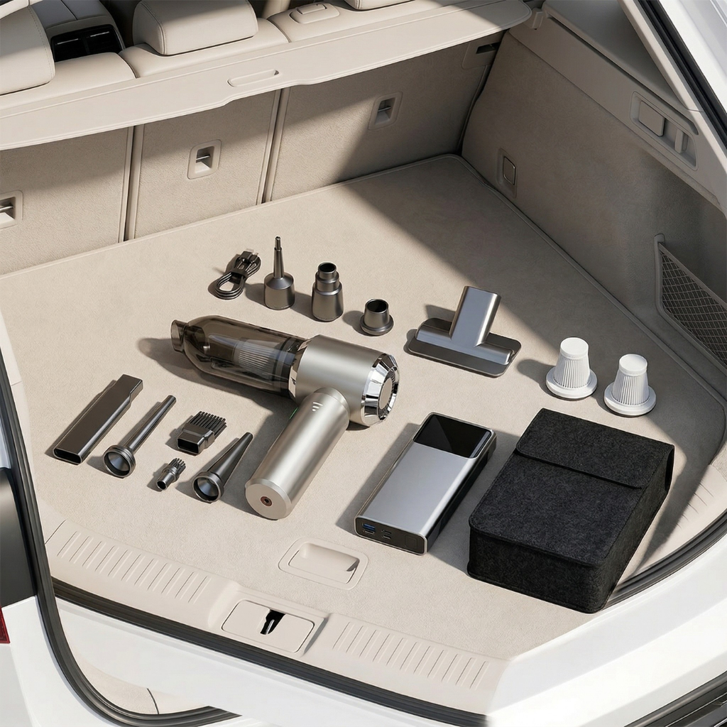 Compact Handheld Car Vacuum Cleaner For Car Interiors | Temsk