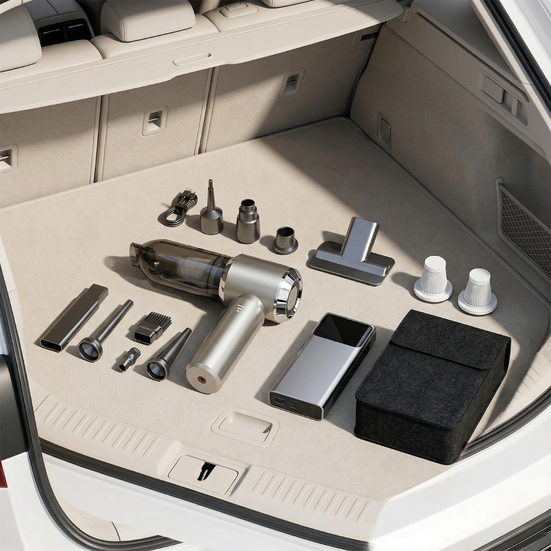 Compact Handheld Car Vacuum Cleaner For Car Interiors | Temsk