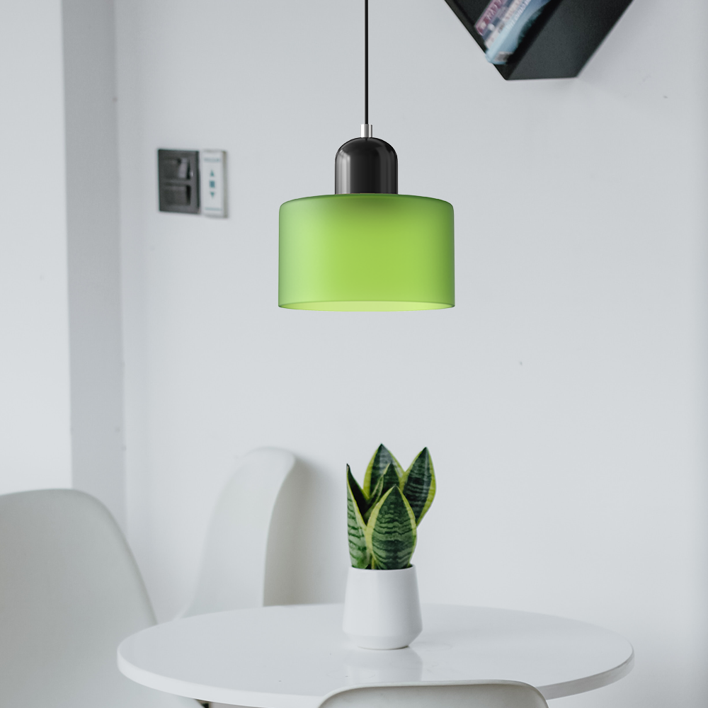 Bauhaus Glas-Pendelleuchte mit lebendiger modernistischer Farbe | Temsk