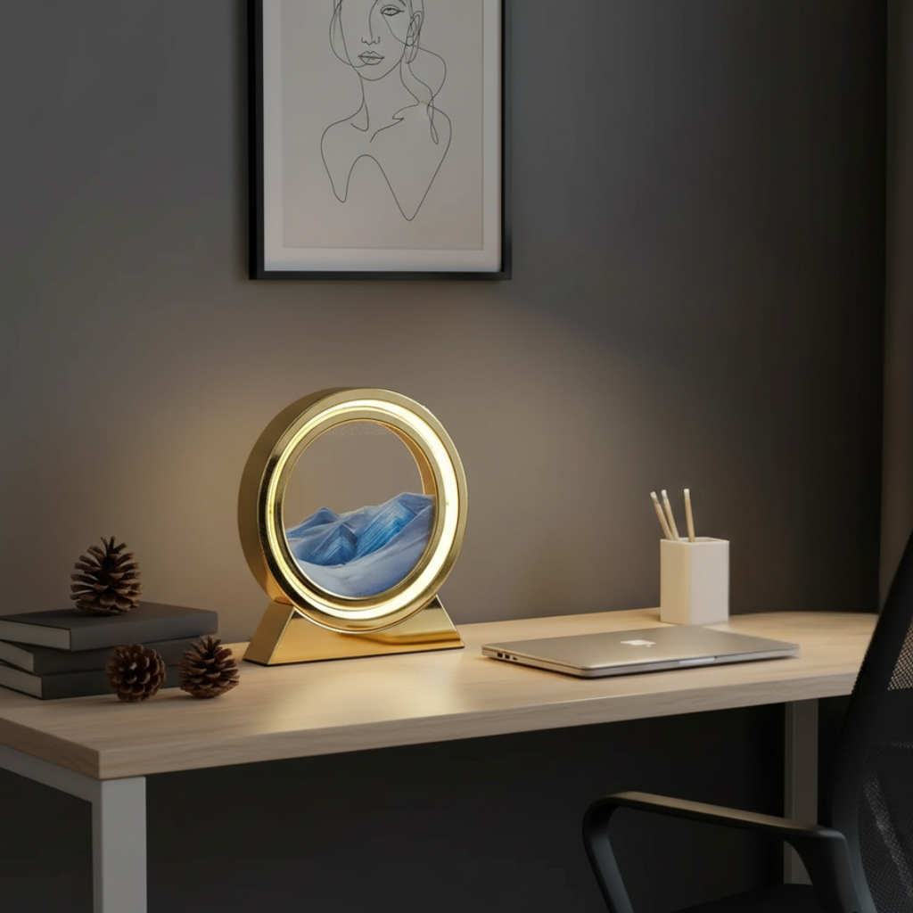 Table Lamp With Moving Sand Art | Temsk