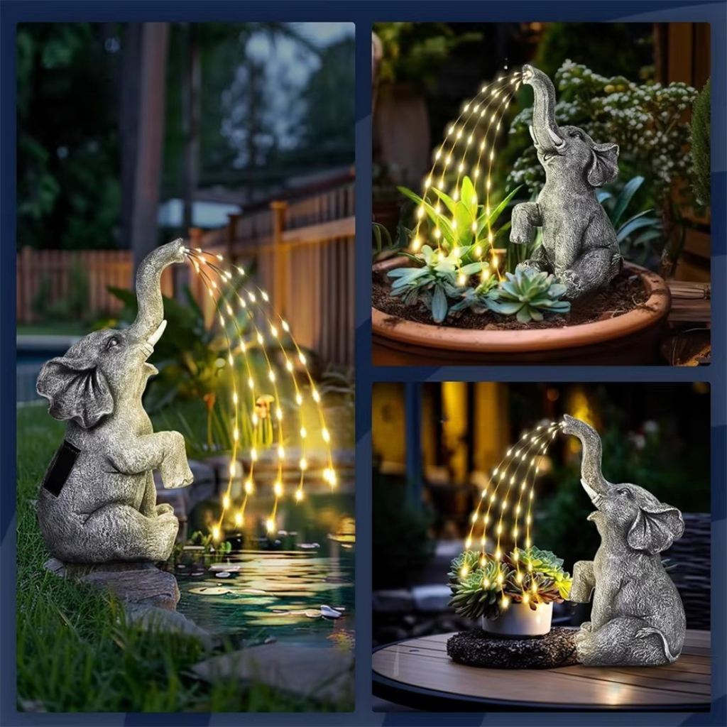 Solar Elephant Garden Ornament Solar Elephant Garden Ornament | Temsk