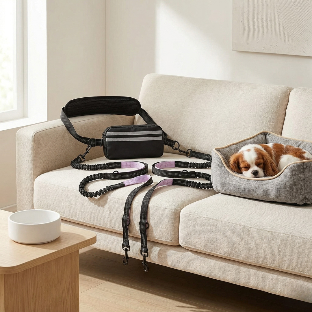 Hands-Free Dog Leash With Pouch For Everyday Walks | Temsk