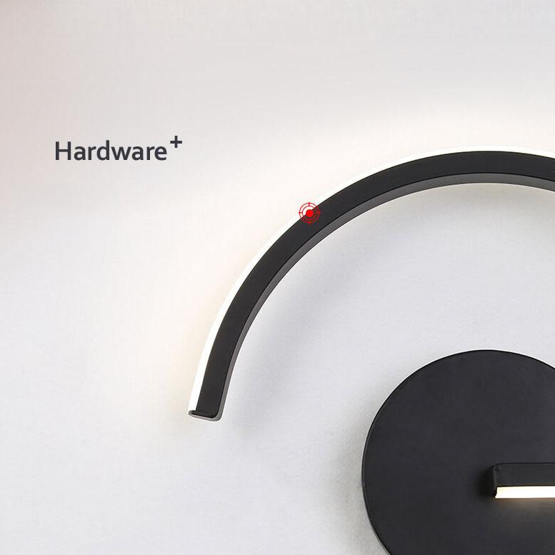 Kurvenlinien-LED-Wandleuchte mit skulpturalem Bogenlicht | Temsk