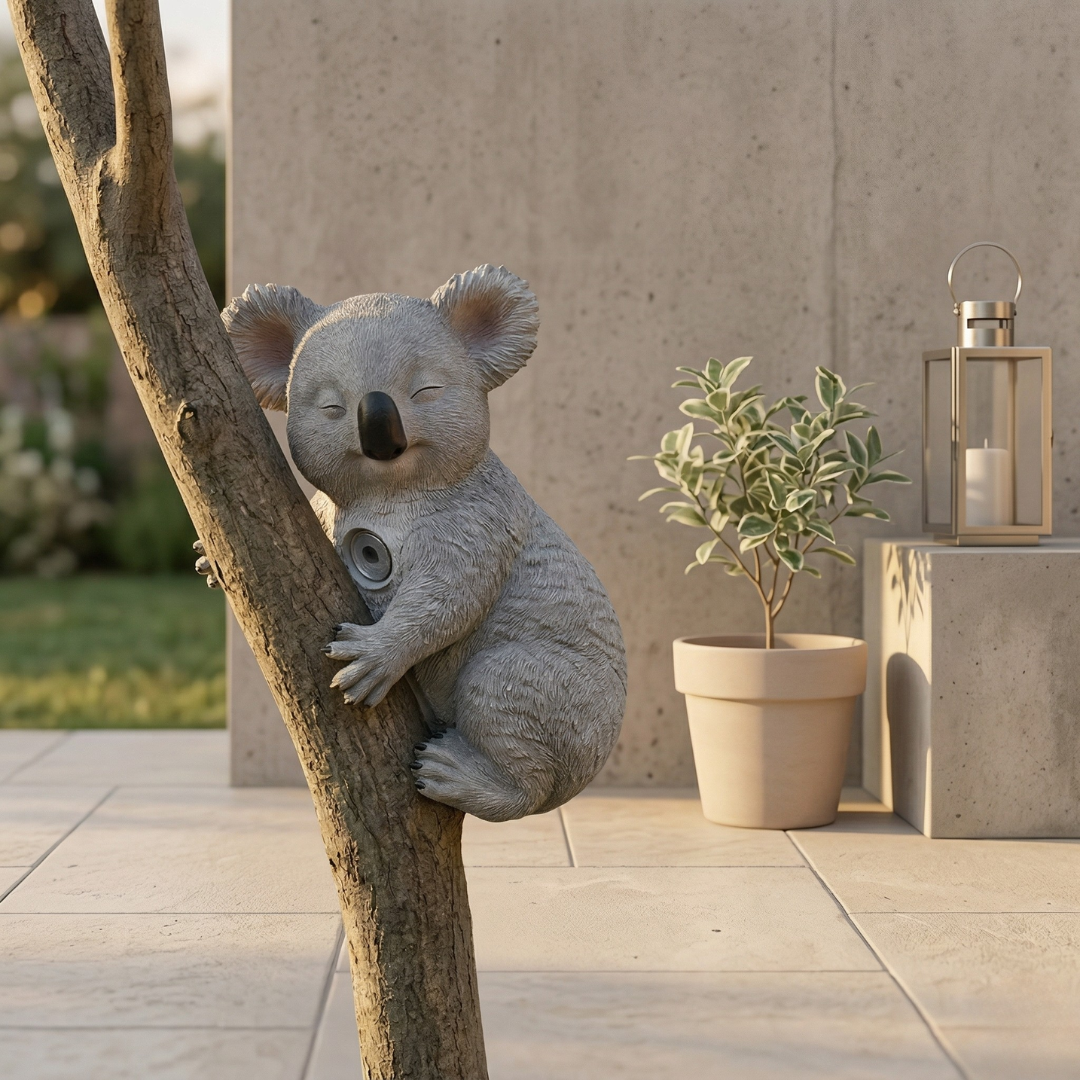 Koala Garden Swing Figurine for Enchanted Outdoor Decor | Temsk