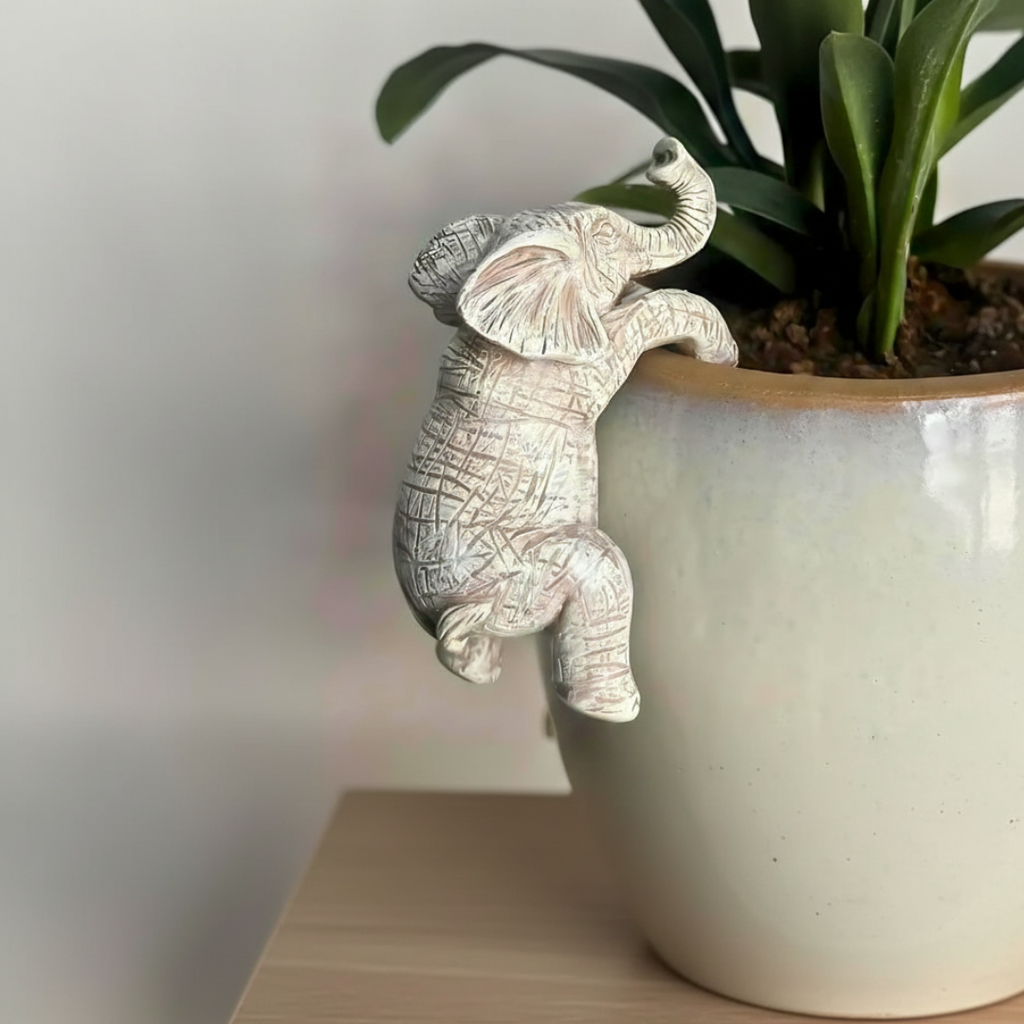 Elephant Climbing Wall Sculpture For Home Decor Display | Temsk