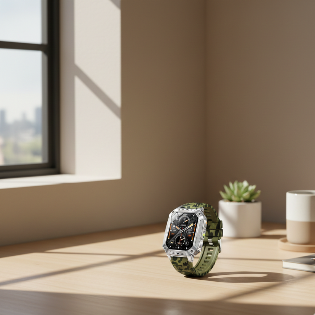 Outdoor Fitness Smartwatch With AMOLED Display, Waterproof Activity Tracker | Temsk