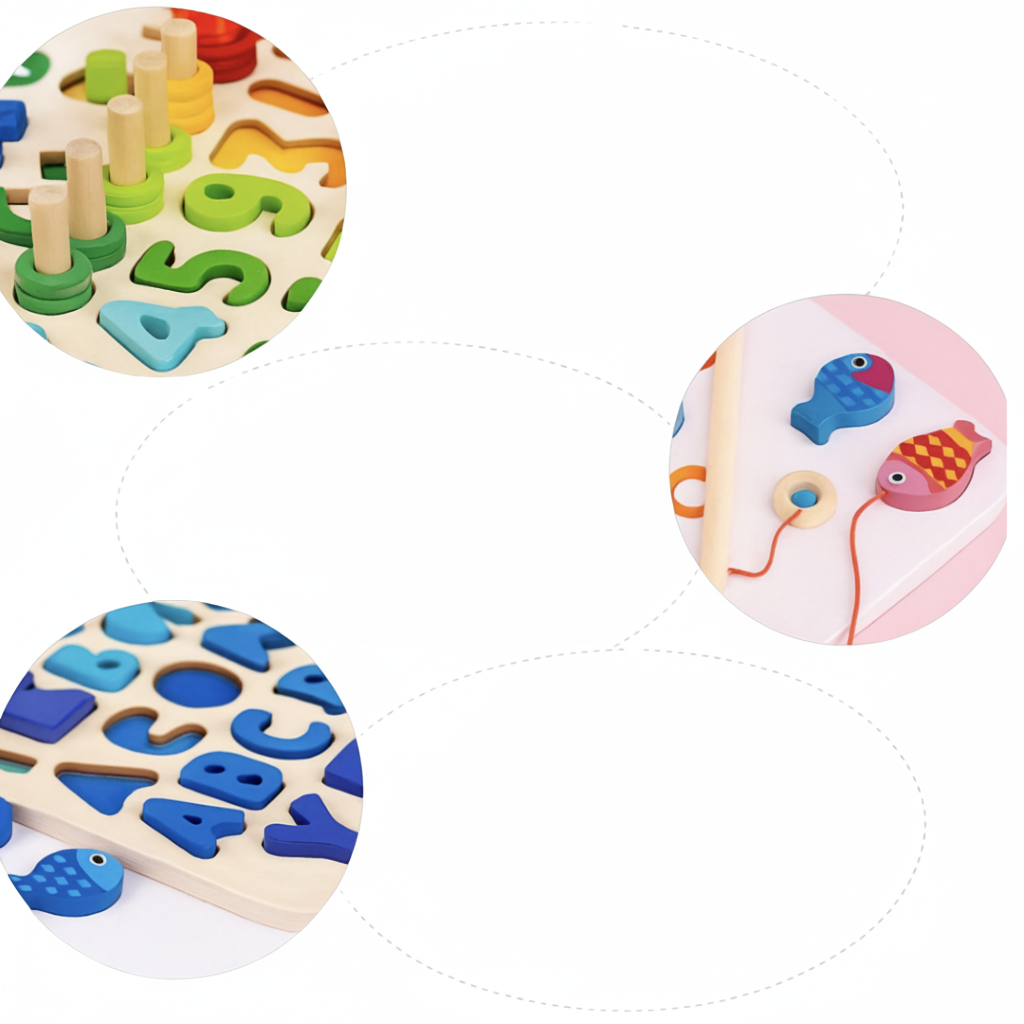 Montessori Activity Board Wooden Toy For Toddlers Learning | Temsk