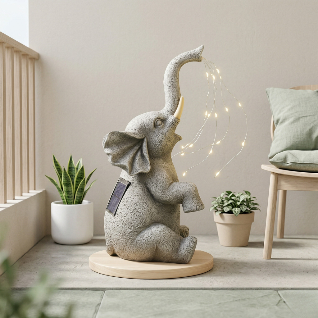 Solar Elephant Garden Ornament Solar Elephant Garden Ornament | Temsk