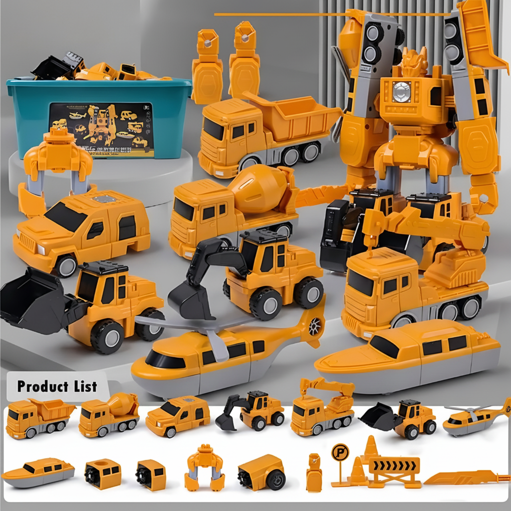 Magnetisches Fahrzeug-Bausteine-Set für kreatives Kinderspiel | Temsk