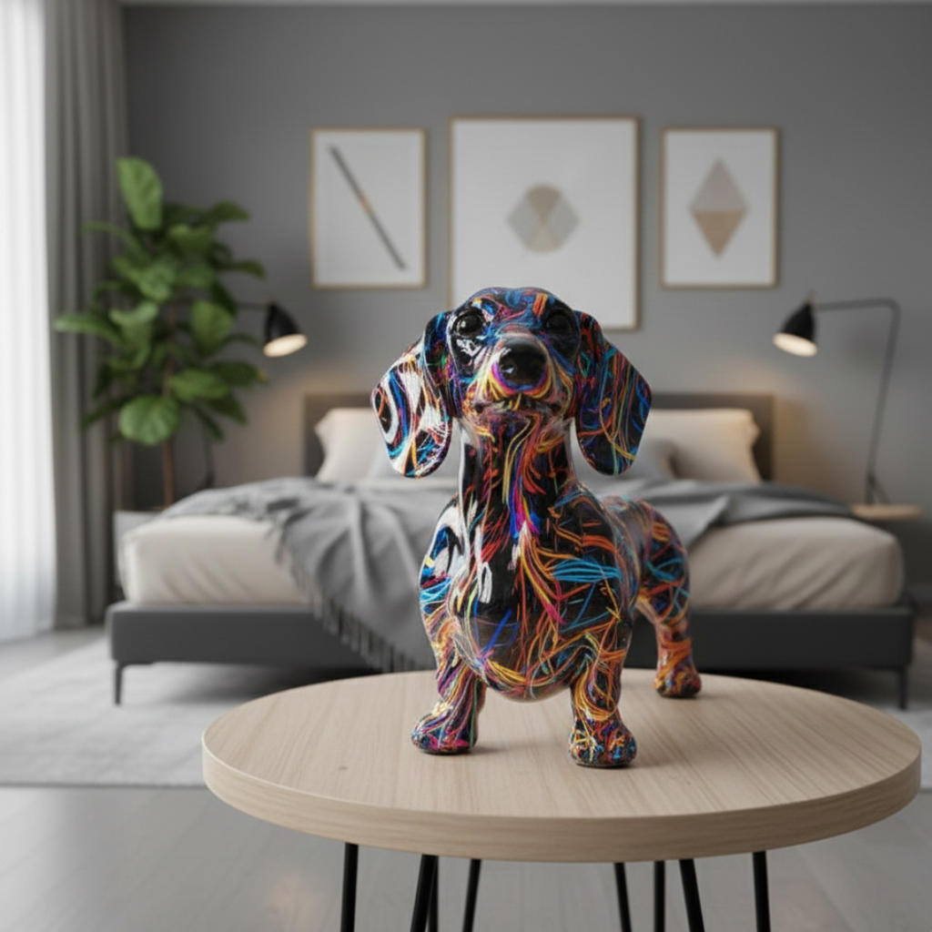 Dachshund Dog Figurine Decor For Home Or Office Display | Temsk