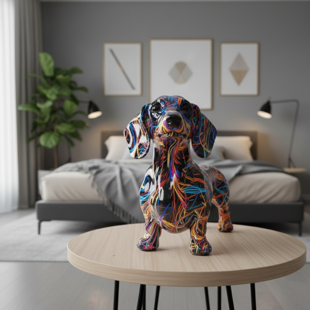 Dachshund Dog Figurine Decor For Home Or Office Display | Temsk