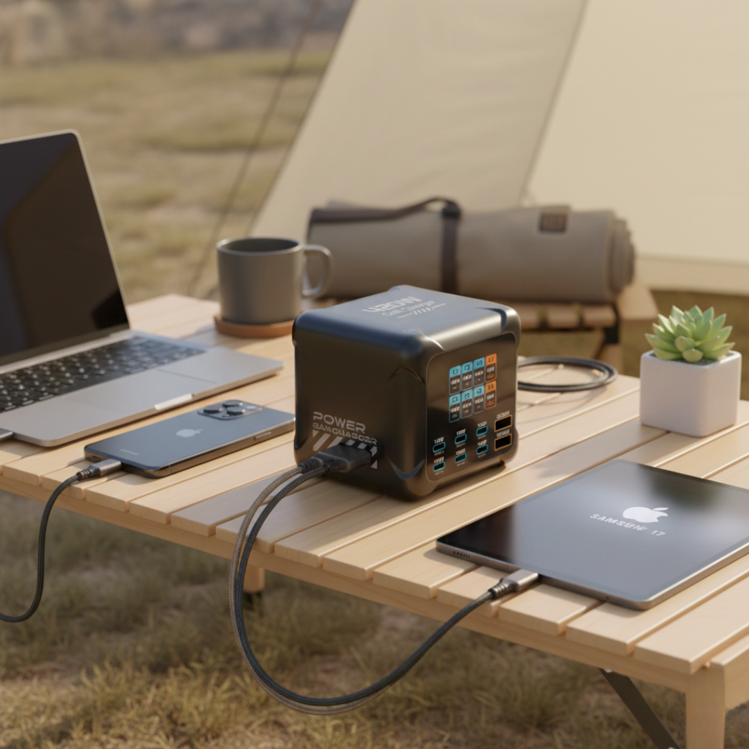 GaN rychlonabíjecí hub pro nabíječky USB-C pro více zařízení | Temsk