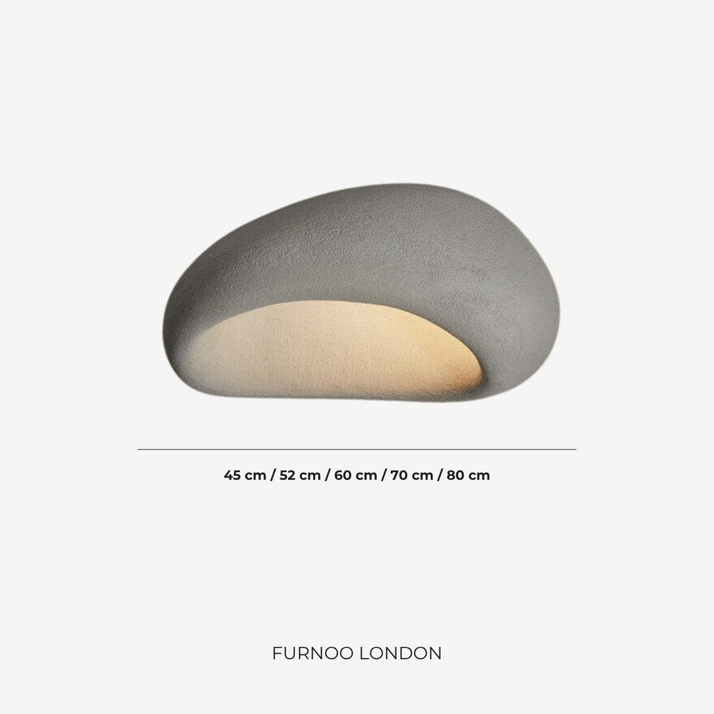 Wabi Sabi Inspired Metal Ceiling Lamp With Warm Lighting | Temsk