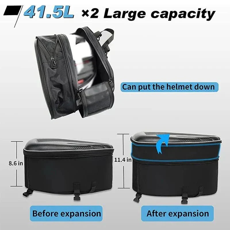 TrailGuard Duo Waterproof Motorbike Saddlebags With Large Storage Space | Temsk