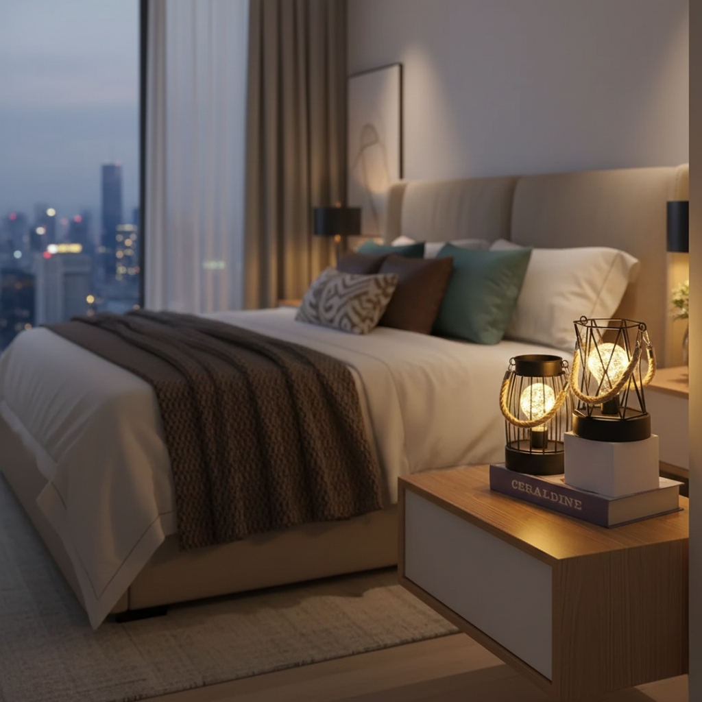 Industrial Cage Table Lamp For Indoor Living Rooms | Temsk
