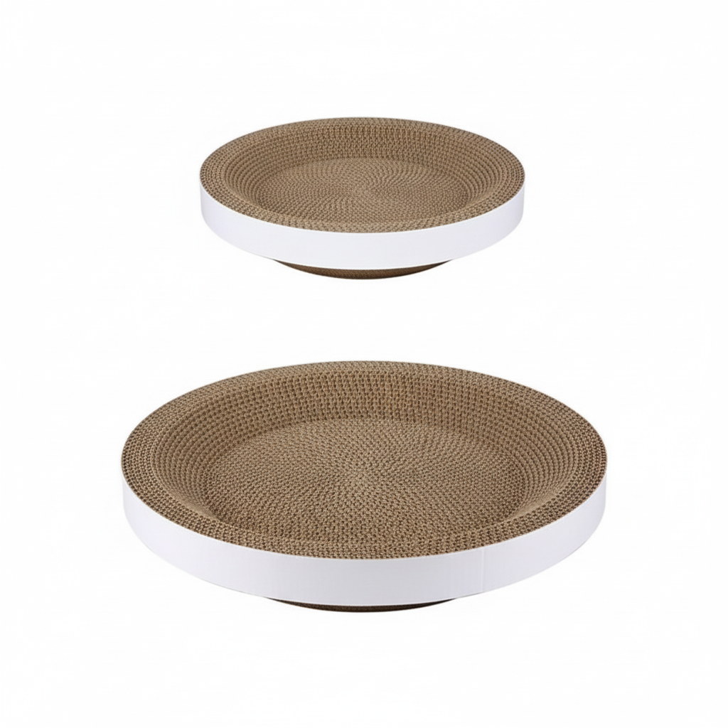 Round Cardboard Cat Scratcher Bed Lounger For Claw Care | Temsk