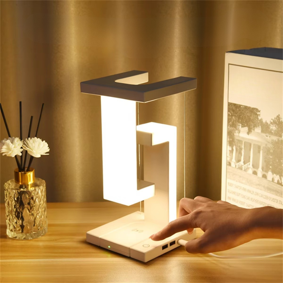 Floating Desk Lamp With Built-In Wireless Charging | Temsk