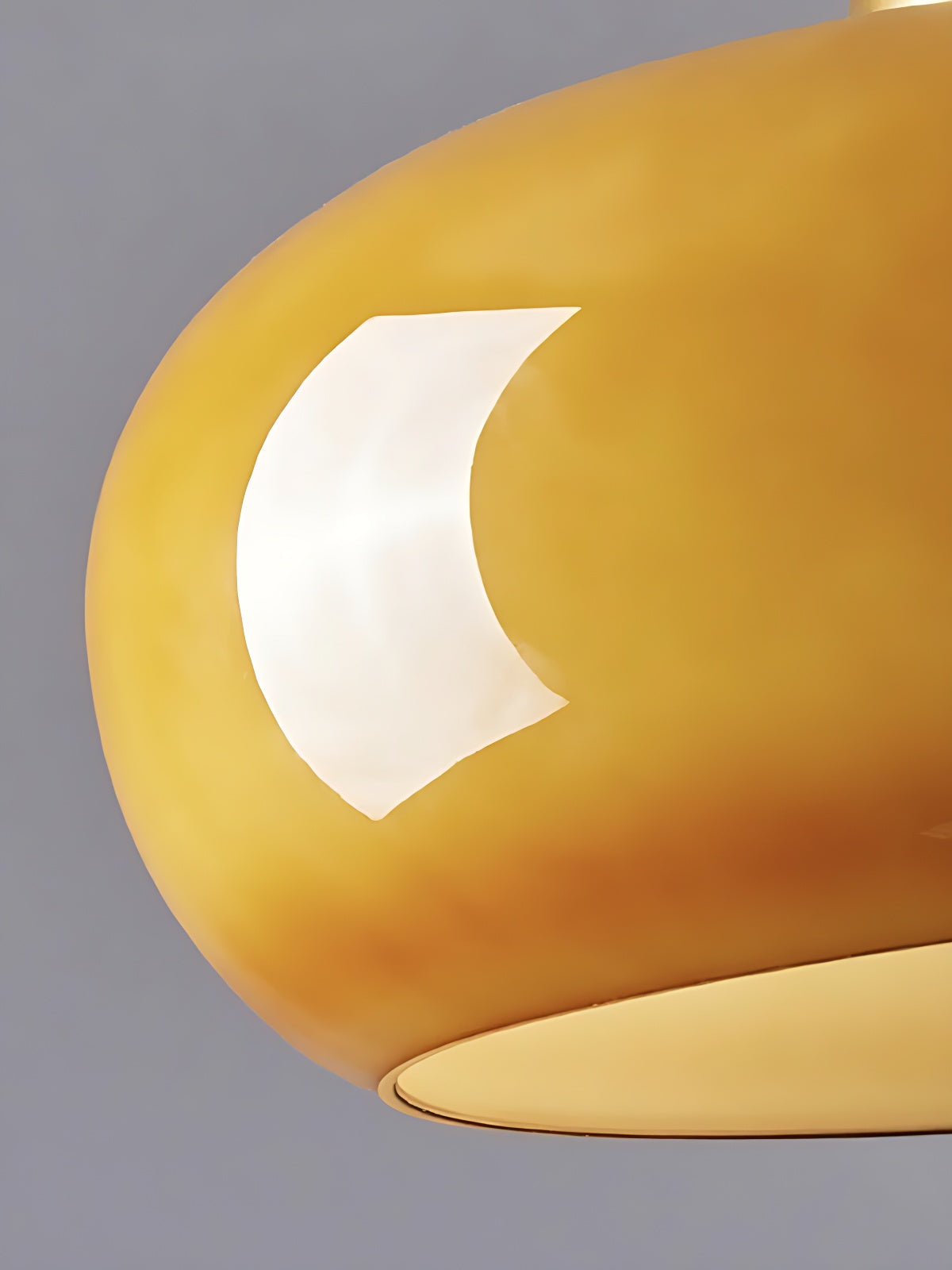 Bauhaus Glass Disk Ceiling Light In Brass Or Chrome Finish, Orange-Yellow Or White Glass | Temsk