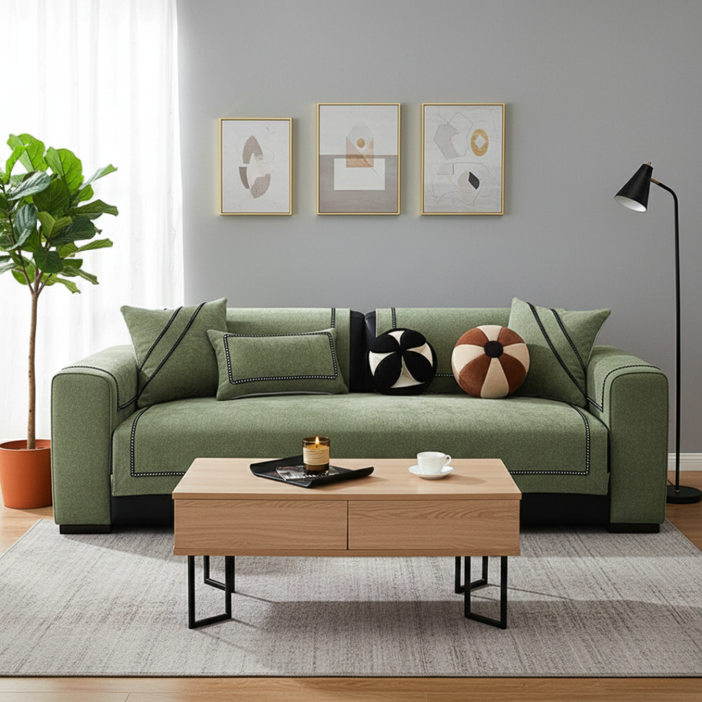 Chenille Non Slip Sofa Cover For Elegant Comfort And Protection | Temsk