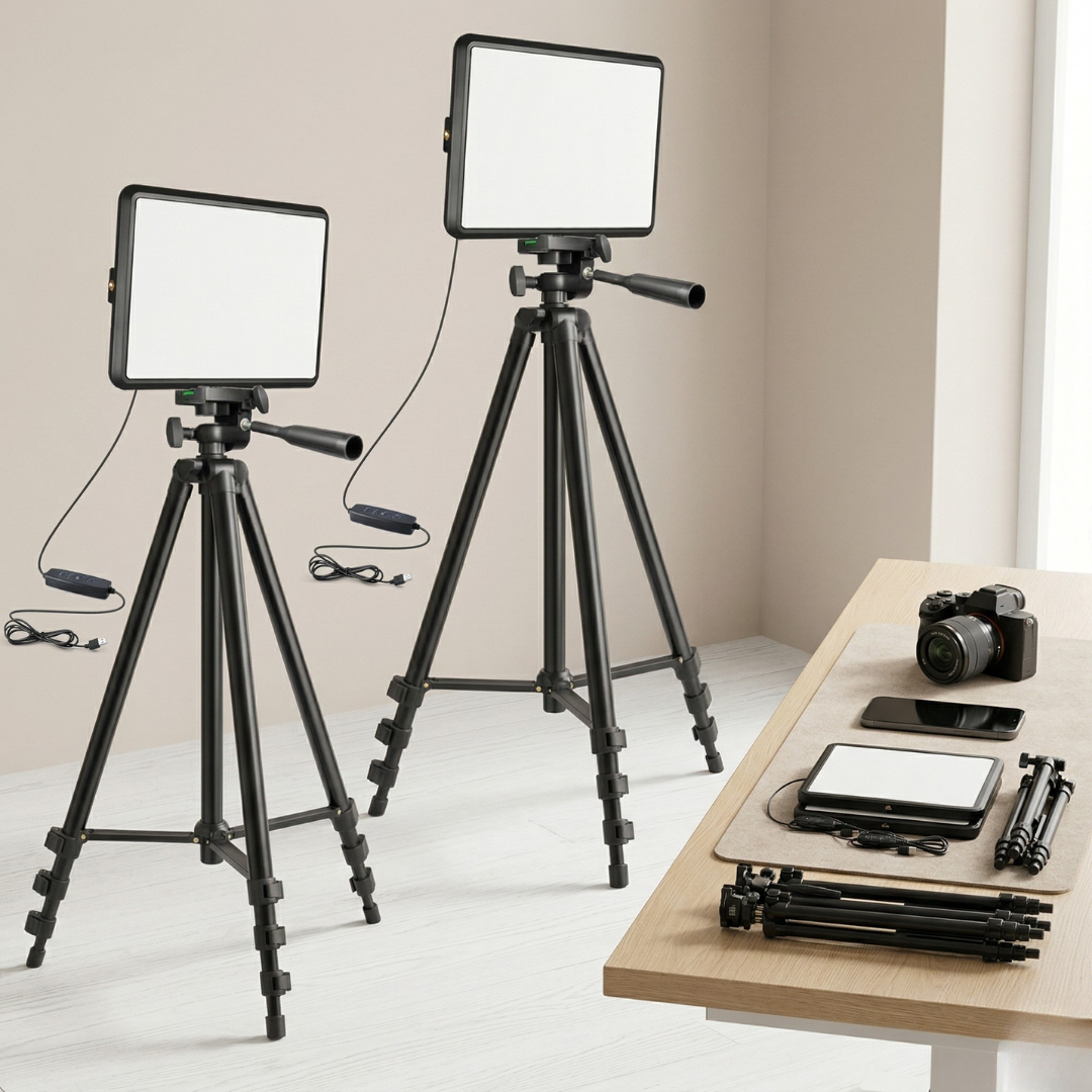 LED Video Light Kit For Photography And Streaming Setup | Temsk
