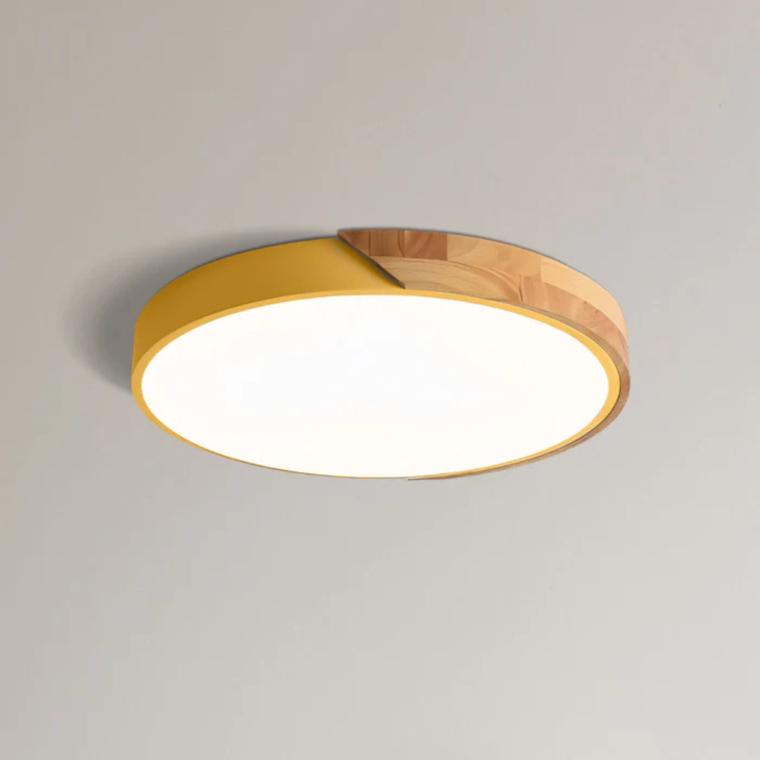 Træloftslampe med skandinavisk stil og varm LED-glød | Temsk
