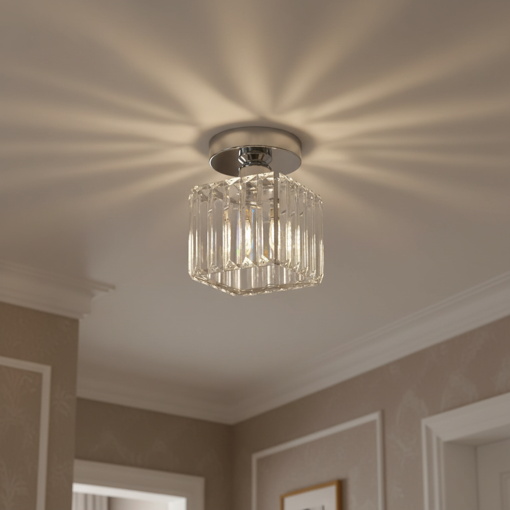 Crystal Ceiling Light E27, Surface Mounted, Modern Hall and Living Room | Temsk