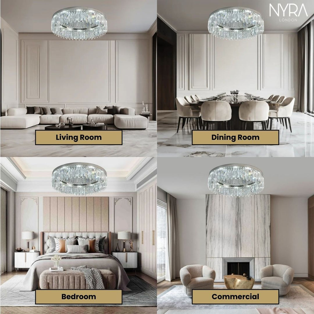 Empressa Crystal Lighting Collection Featuring Stainless Steel And K9 Crystals | Temsk
