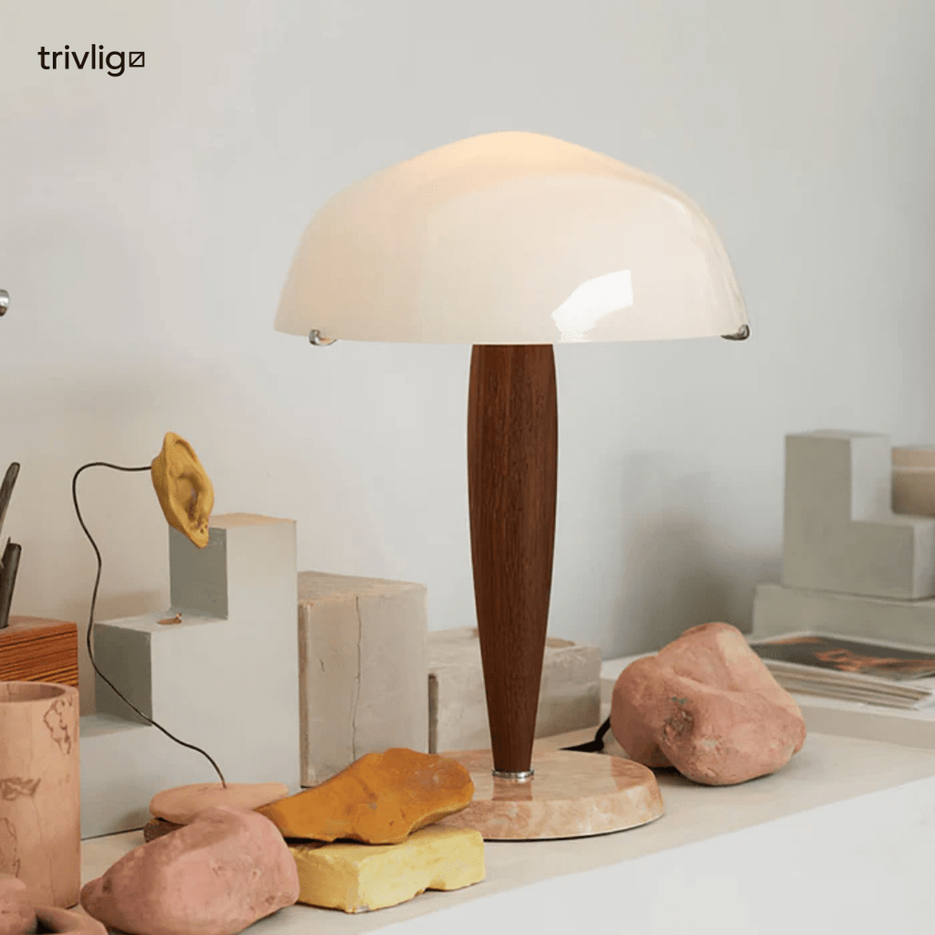 Verve Retro Table Lamp With Warm Ambient Bedside Lighting | Temsk