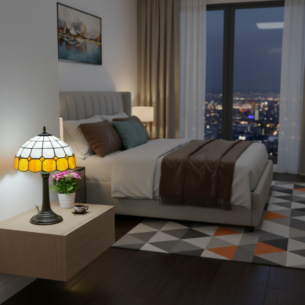Vintage Stained Glass Table Lamp For Elegant Home Lighting | Temsk