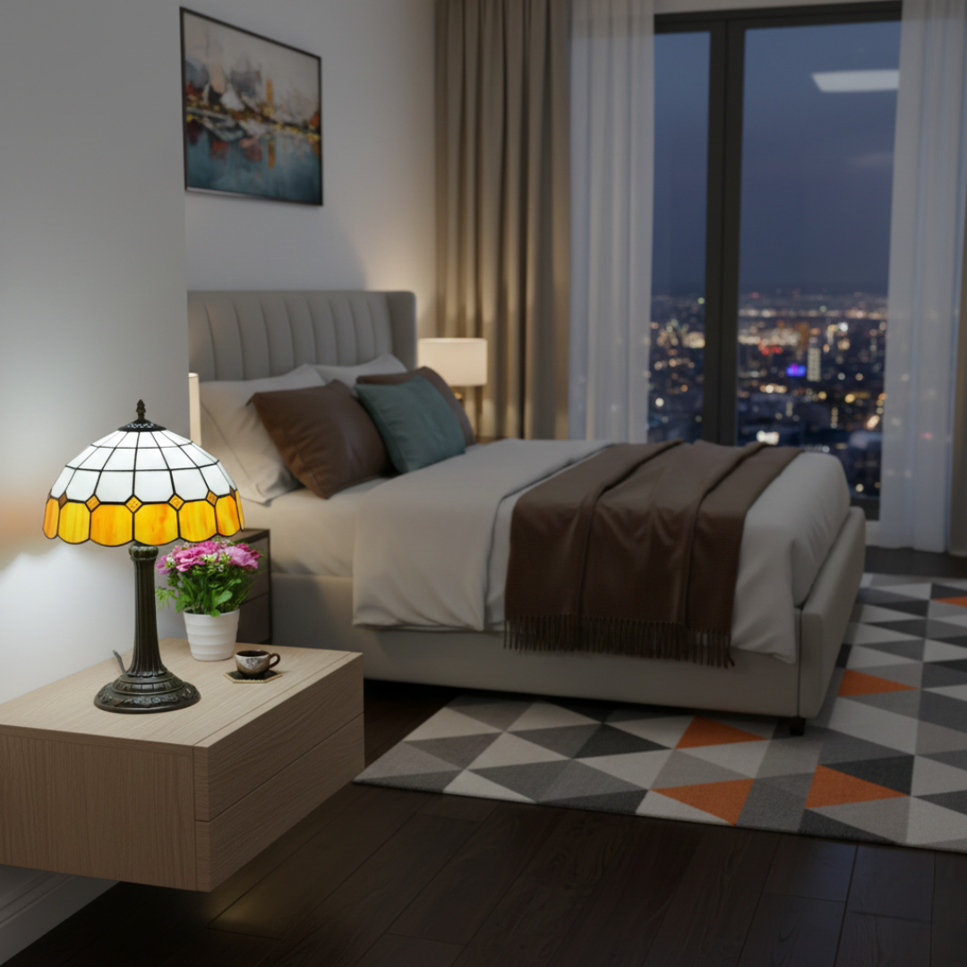 Vintage Stained Glass Table Lamp For Elegant Home Lighting | Temsk