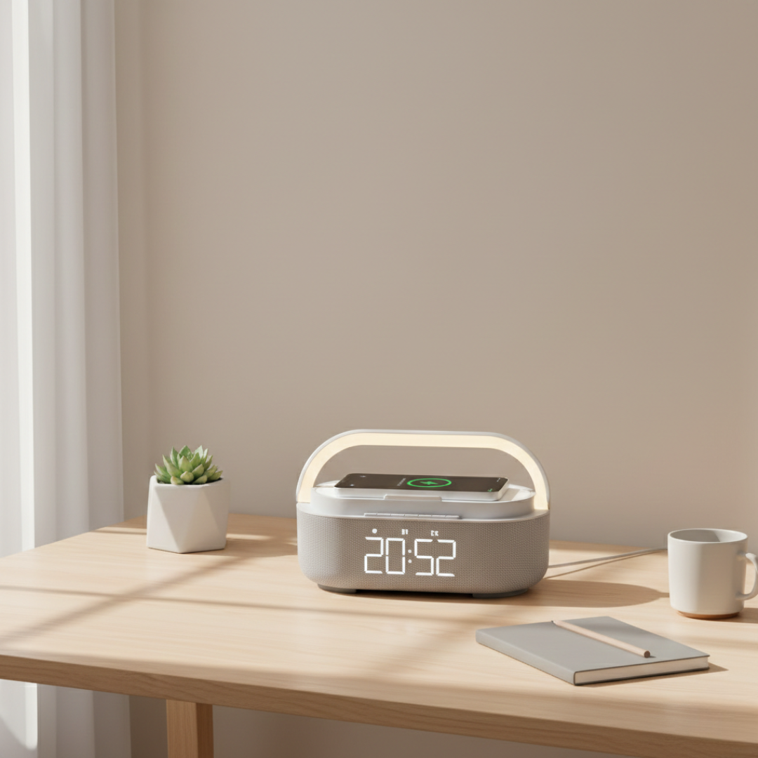 Bezdrátový nabíjecí Bluetooth reproduktor s funkcemi | Temsk