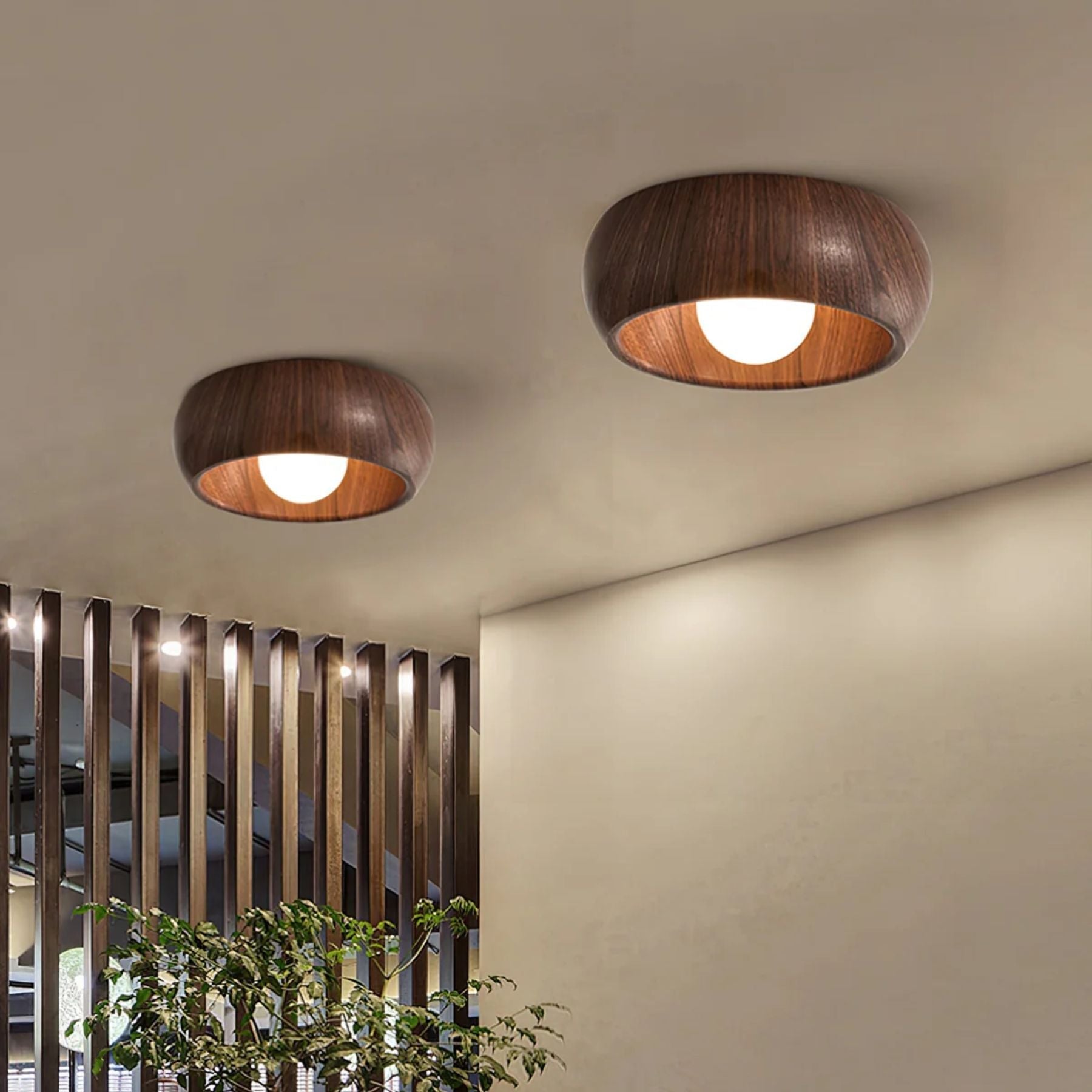 Albanora Holz-Deckenleuchte mit moderner LED-Beleuchtung | Temsk