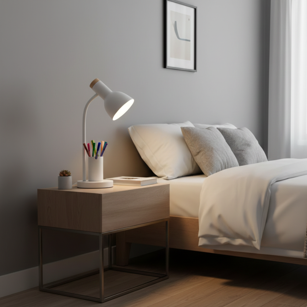 Lampada da tavolo LED con portapenne per scrivania e spazio di lavoro | Temsk